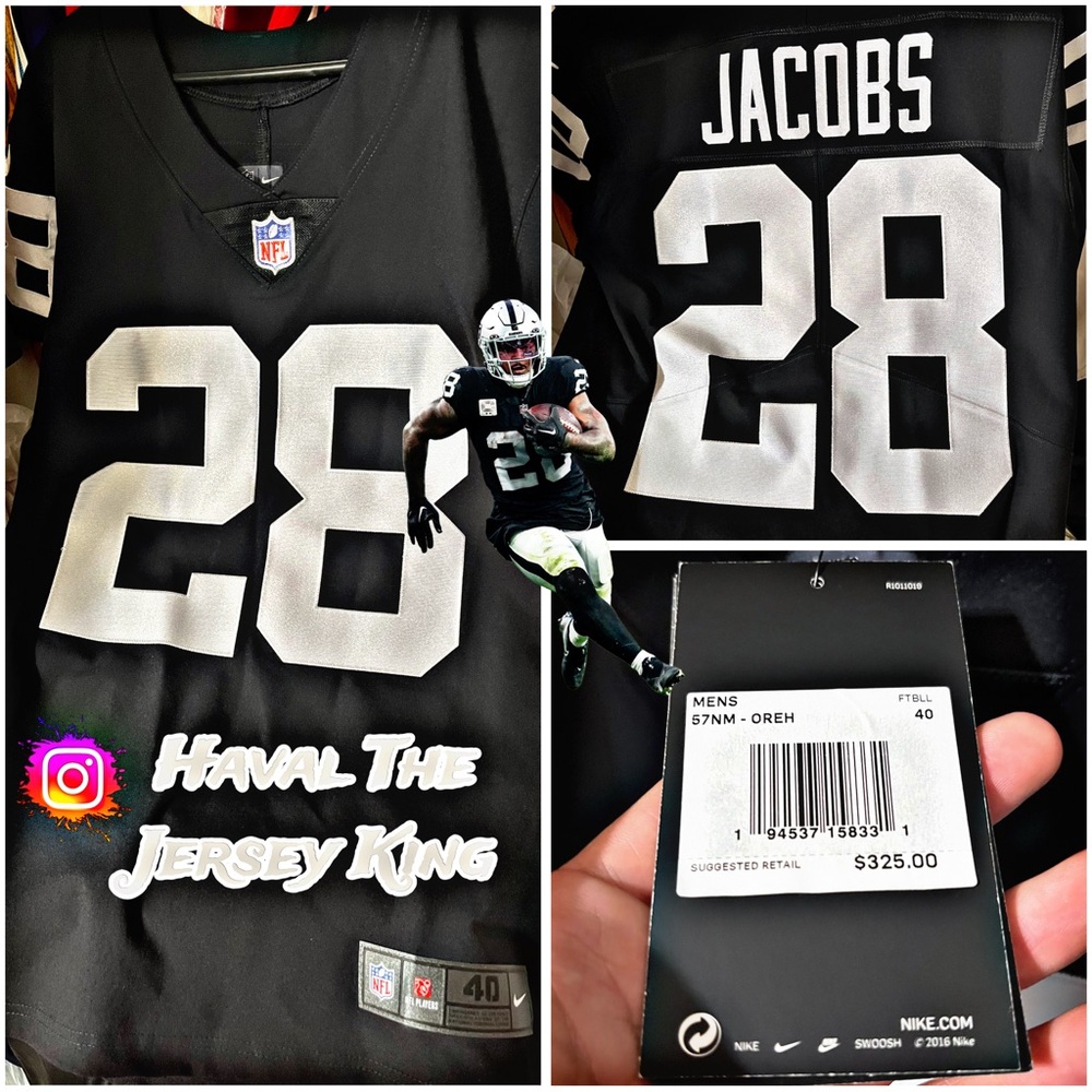 Men's Las Vegas Raiders Josh Jacobs Nike Black Vapor Elite Jersey